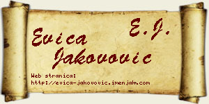 Evica Jakovović vizit kartica
